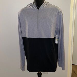 NWT GAIAM Fitness Slim fit hooded athletic shirt size - L